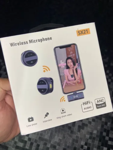 Microfone de lapela tipo C e Lightning- entrega grátis