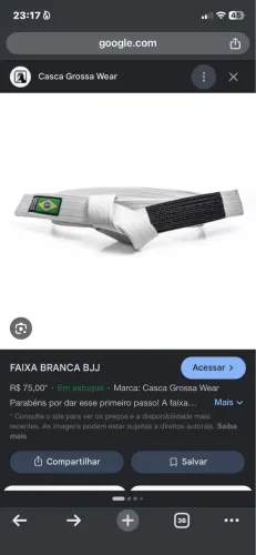 Vendo faixa branca de jiujitsu