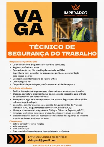 Técnico de segurança do trabalho 
