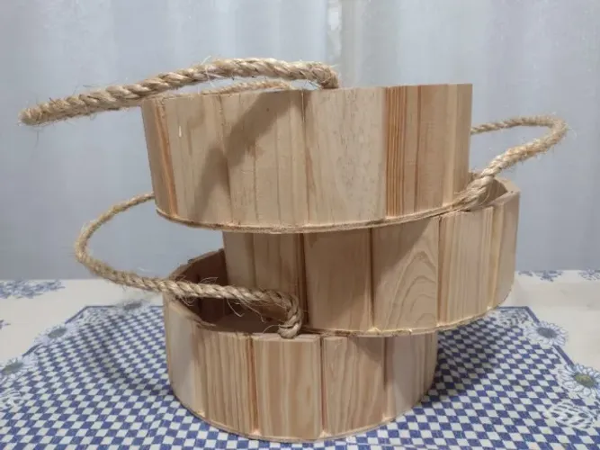 cesta para artesanato, cesta floral, cesta café, três unidade 25cm de diâmetro