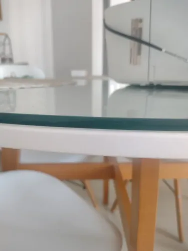 Tampo de mesa redonda vidro temperado