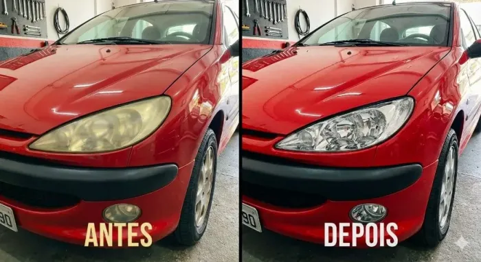 Kit Profissional para Restauração de Faróis Automotivos: 1L de Polímero + Caneca Bivolt +