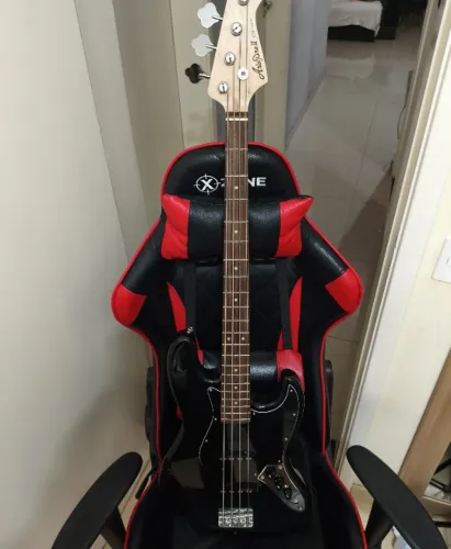 Contrabaixo Jazz Bass Aria Pro II STB-JB/B, 4 Cordas, Preto