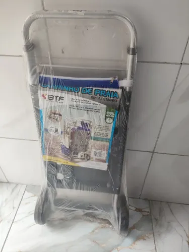 carrinho de praia ? em alumínio novo