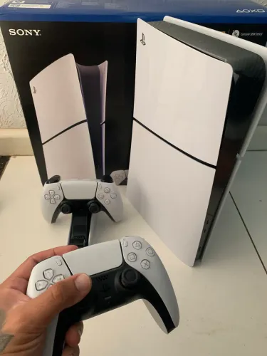 PS5-Slim,Dois controles+Base carregador