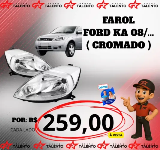 FAROL FORD KA(CROMADO)