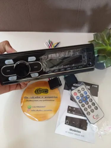 Rádio Automotivo Bluetooth com controle remoto produto novo e lacrado