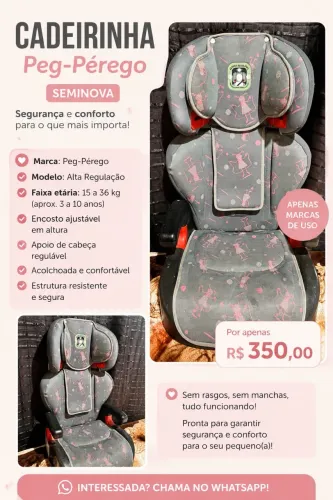 Cadeirinha para carro Peg Pérego - Seminova