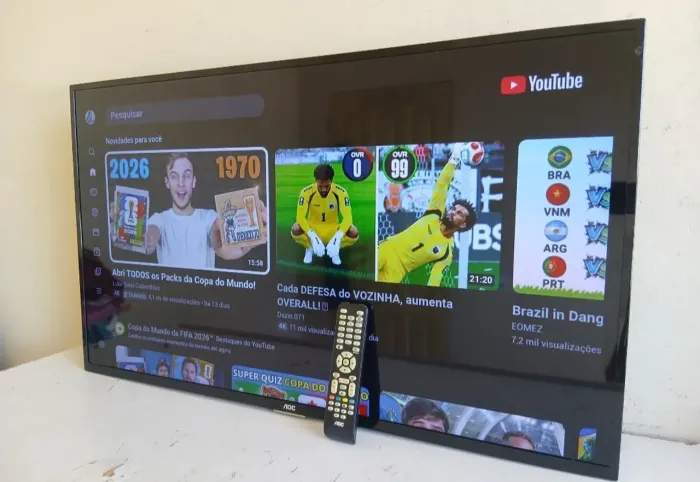 Smart tv grande 43Pol. Leia o anúncio