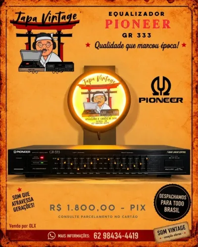 Equalizador Gráfico Pionner GR-333 (muito novo).