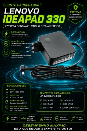 Fonte Carregador Notebook Lenovo Ideapad 330