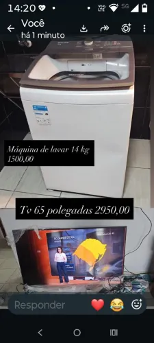 Tv e máquina de lavar