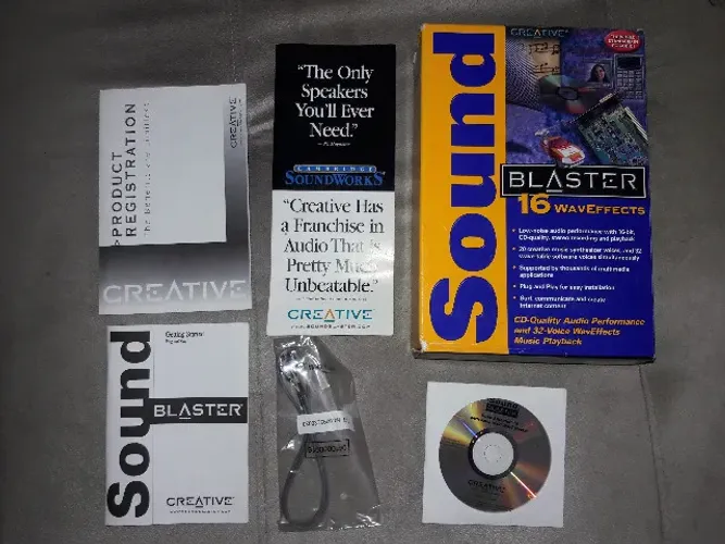 Placa De Som Creative Sound Blaster 16 Waveffects Completa