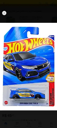 Hotwheels 2018 Honda Civic Type R