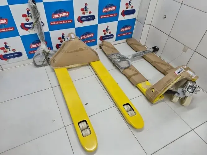 PALETEIRA HIDRAULICA 2TON LYNUS - RODAS TRIPAS + ALAVANCA 