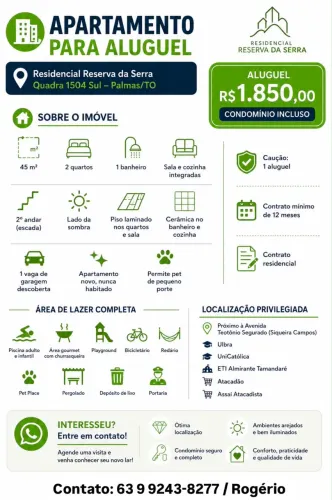 APARTAMENTO PARA ALUGAR