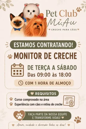 VAGA MONITOR DE CRECHE