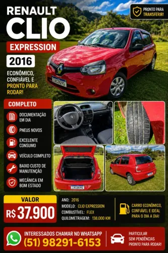 Renault Clio Rn/alize/expr./1.0 Hi-power 16V 5P 2016