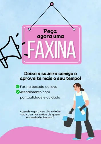 Faço faxina exclusivamente para mulheres