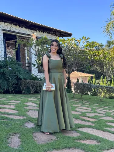 Vestido de festa verde