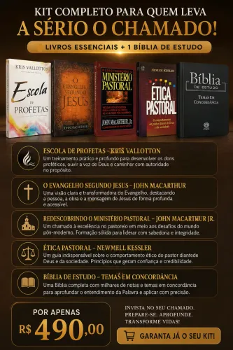 Kit com 4 Livros + 1 Bíblia de estudos