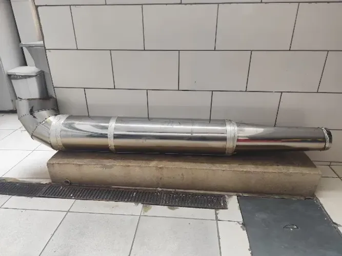 Duto Tubular Inox 1200mm x 300mm Sistema Exaustão