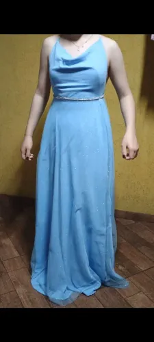 Vestido festa azul claro 