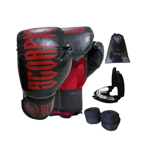 Bermuda e equipamento de muay thai