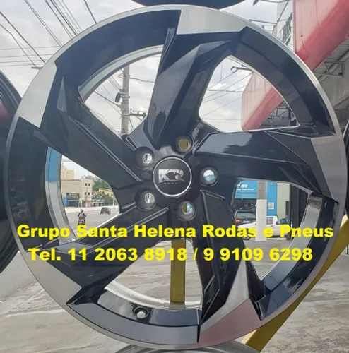 Jogo roda KR esportivo aro 17 K60 5x100 VW Golf Polo Fox A3 Subaru STi Replica Audi RS3