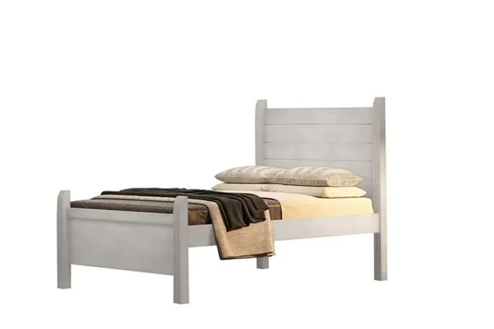 Cama Solteiro Arezzo Branco Rufato Até 12x