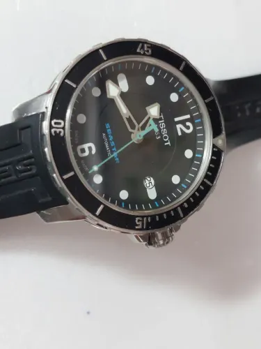 Relógio marca Tissot modelo seaster automático borracha 