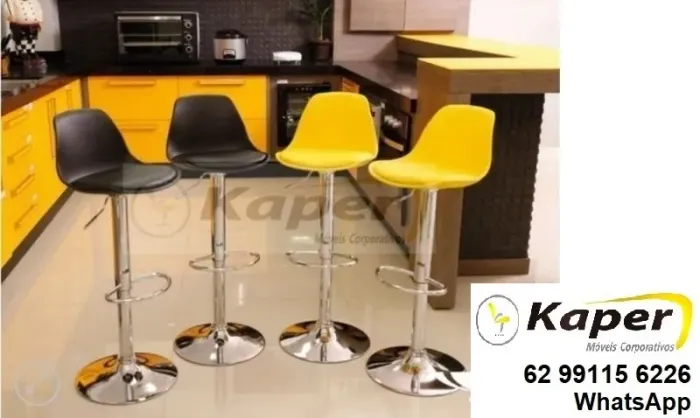 Banqueta cromada giratória Eames ( novo ) Promoção