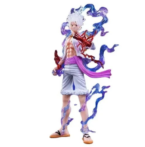 Boneco Luffy Gear 5, Nika Deus do Sol, Action Figure 20cm, Anime One Piece Colecionável