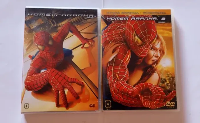 Lote DVDs Duplos Homem Aranha 1 E 2 Tobey Maguire