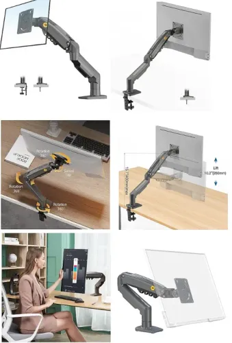 LACRADO! Suporte mesa articulado para monitor giratório com mola a gás