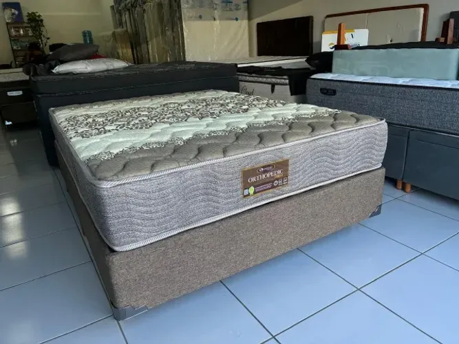 Cama Box Viúva 128x188 Espuma Semi Ortopédica Sankonfort Dupla Face Nova!
