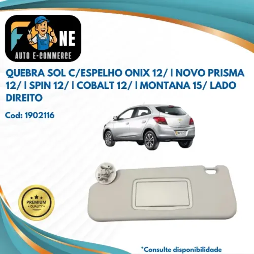 Quebra Sol Com Espelho Onix Prisma Montana Cobalt 2012...