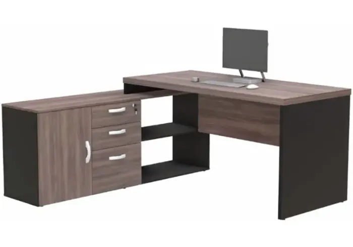 Mesa reta com credenza