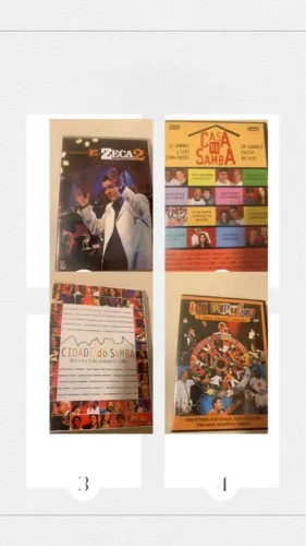 Lote 4 Dvds de Samba