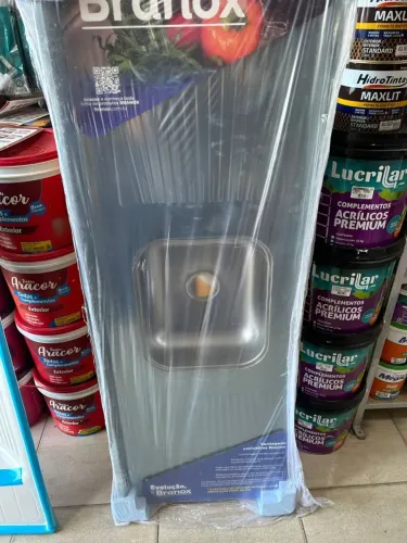 PIA DE AÇO INOX 1,5m BRANOX - NOVA!