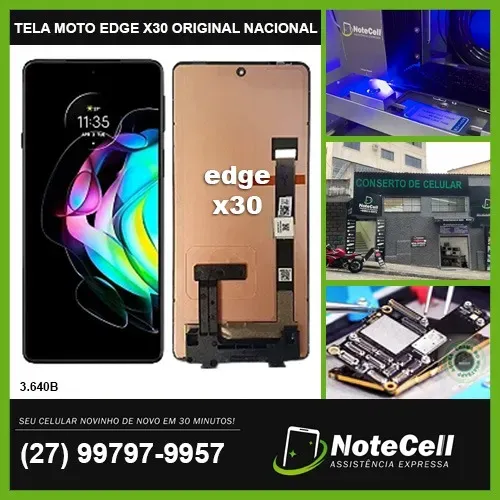 Tela Display P/Moto Edge X30 Original Nacional Oled 3.640A - Instalação Expressa