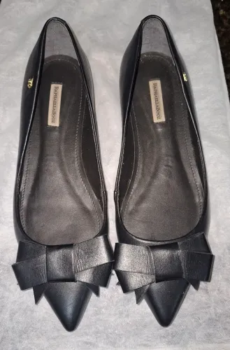 Sapatilha Feminina Rafaella Booz Preta com Laço