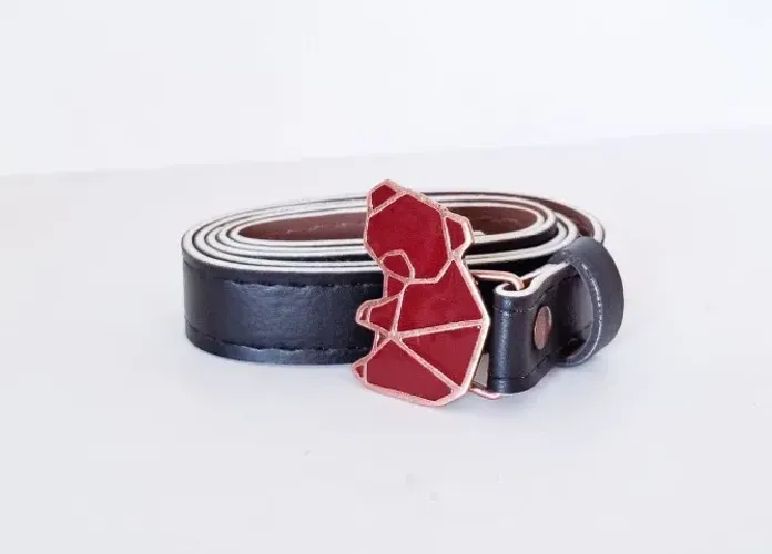 cinto preto urso origami antix