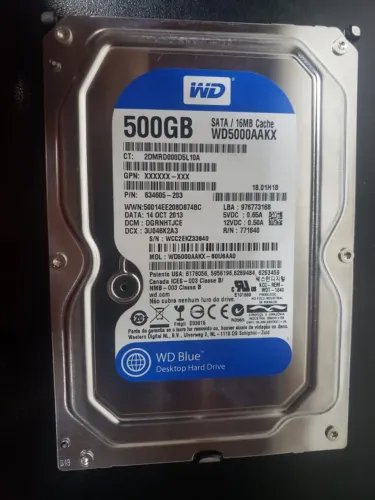 HD WD500AAKX-60U6AA0 HHRNHT2CH (WMC2) 500GB 3.5 250,0