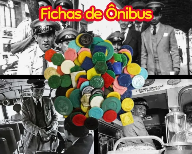 COLEÇÃO DE FICHAS DE ÔNIBUS ANTIGAS 