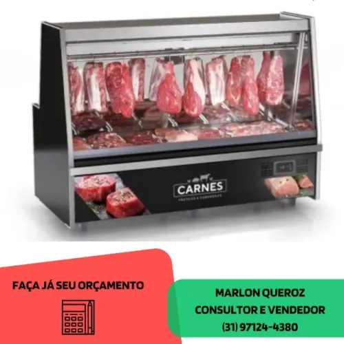 Balcão de Açougue Preto 2M Gelopar 220v Novo