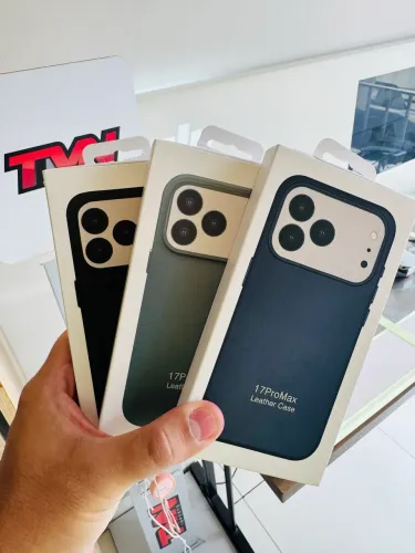 Case capinha iPhone 17 pro e 17 pro Max MagSafe couro 