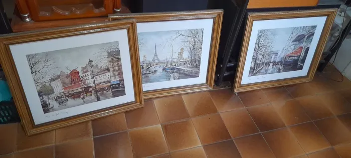 3 Quadros Decorativos Paris
