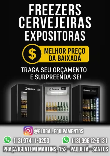 Freezers Cervejeiras Expositoras - Melhor Preço da Baixada!