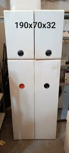 Armário de lata antigo 2 módulos.